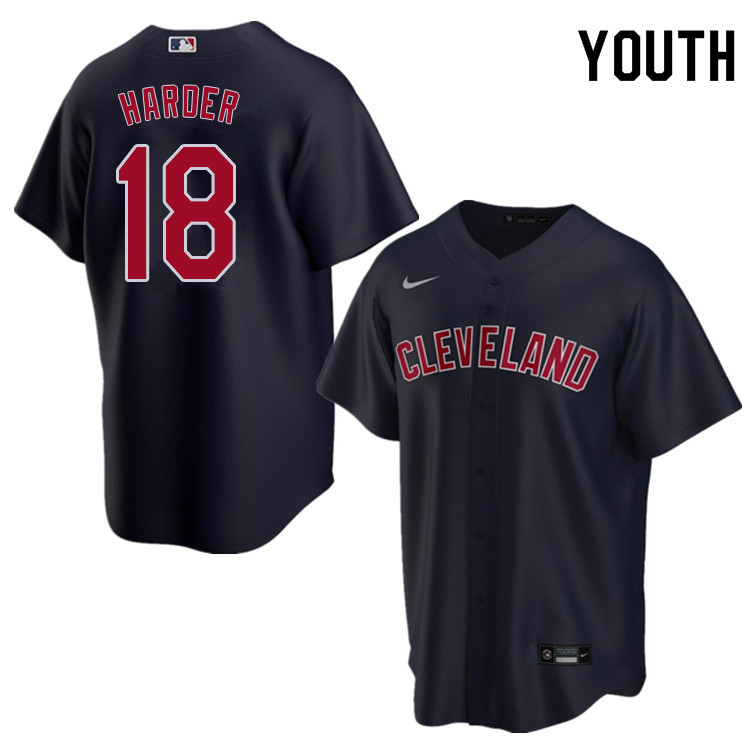 Nike Youth #18 Mel Harder Cleveland Indians Baseball Jerseys Sale-Navy